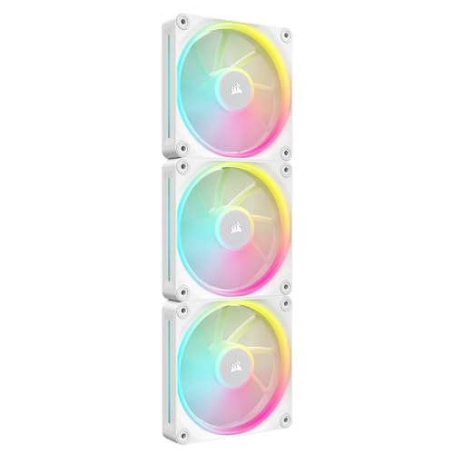 CORSAIR iCUE LINK LX120 RGB 120mm PWM-Lüfter Dreierpack – Dual Light Loops – Inklusive iCUE LINK System Hub – CORSAIR AirGuide Technologie – Weiß von Corsair