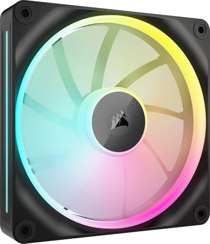 CORSAIR iCUE LINK LX140 RGB 140mm PWM-Lüfter Einzelpackung – Dual Light Loops – Erfordert iCUE LINK System Hub (Separat Erhältlich) – CORSAIR AirGuide Technologie – Schwarz von Corsair