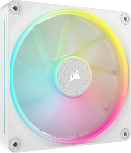 CORSAIR iCUE LINK LX140 RGB 140mm PWM-Lüfter Einzelpackung – Dual Light Loops – Erfordert iCUE LINK System Hub (Separat Erhältlich) – CORSAIR AirGuide Technologie – Weiß von Corsair