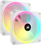 CORSAIR iCUE LINK QX140 RGB - Gehäuselüfter - mit Temperatursensor - 140 mm - weiß (Packung mit 2) (CO-9051008-WW) von Corsair