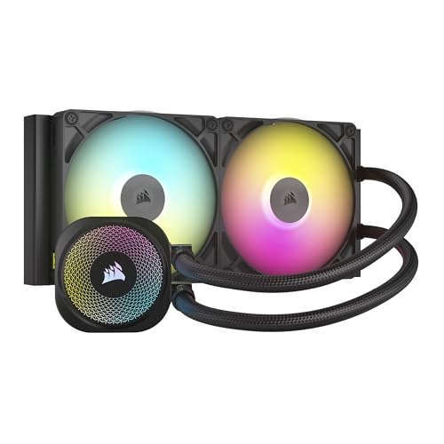 CORSAIR iCUE LINK TITAN 280 RX RGB Flüssig-CPU-Kühler – 280mm AIO – 2x RX140 RGB-Lüfter Inklusive – Geeignet Für Intel LGA 1851/1700, AMD AM5/AM4 – Inklusive iCUE LINK System Hub – Schwarz von Corsair