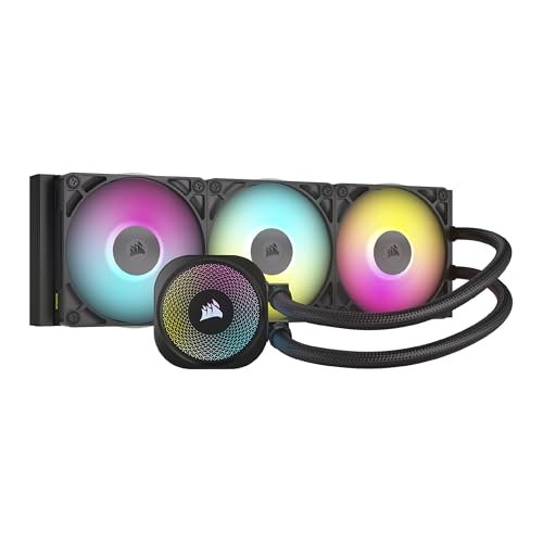CORSAIR iCUE LINK TITAN 360 RX RGB Flüssig-CPU-Kühler – 360mm AIO – 3x RX120 RGB-Lüfter Inklusive – Geeignet Für Intel LGA 1851/1700, AMD AM5/AM4 – Inklusive iCUE LINK System Hub – Schwarz von Corsair