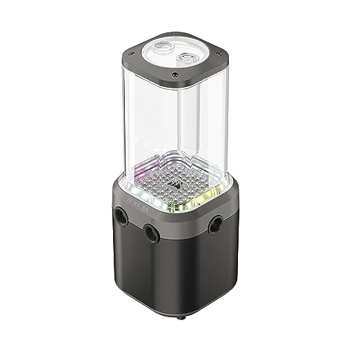 CORSAIR iCUE LINK XD5 RGB Elite Pumpen-/Ausgleichsbehälter-Kombination - D5 PWM-Pumpe - 22 Adressierbare RGB-LEDs - Transparenter 440-ml -Ausgleichsbehälter - Stealth-Grau von Corsair