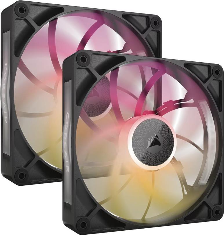 CORSAIR iCUE Link RX140 MAX RGB Starter Kit - Gehäuselüfter - 140 mm - Schwarz (Packung mit 2) (CO-9051036-WW) von Corsair
