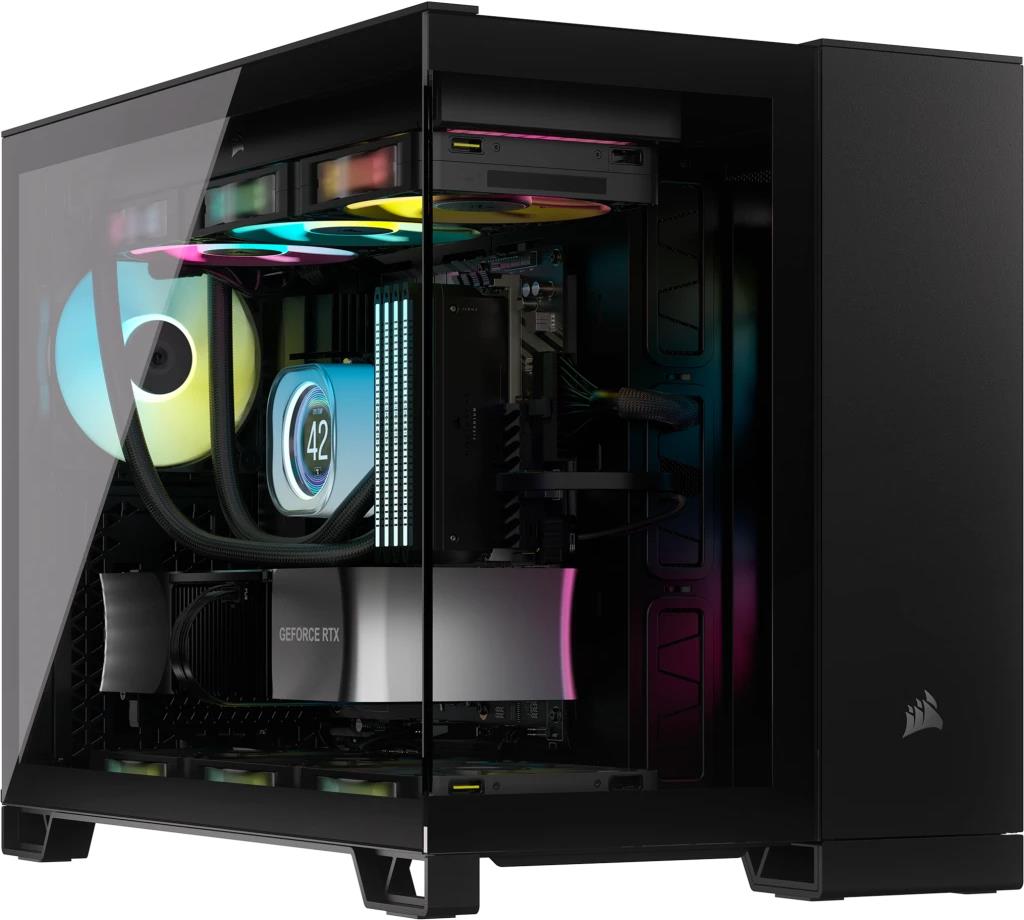 Corsair 2500X RGB - Micro Tower - PC - Schwarz - ATX - 120,140,240,280,360 mm - 2.5,3.5 (CC-9011267-WW) von Corsair