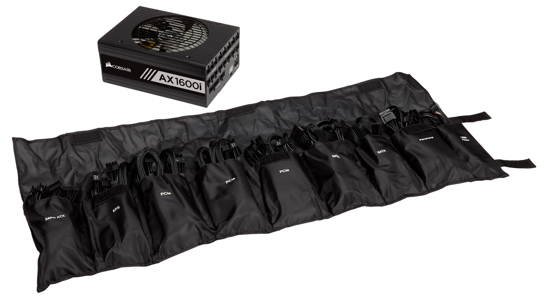 Corsair AXi Series AX1600i - Stromversorgung (intern) - ATX12V 2,4 - EPS12V 2,92 - 80 PLUS Titanium - Wechselstrom 100-240 V - 1600 Watt - Europa (CP-9020087-EU) von Corsair