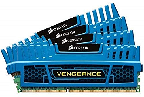 Corsair CMZ16GX3M4A1600C9B Vengeance 16GB Arbeitsspeicher ((4x4GB) DDR3 1600 Mhz CL9 XMP) blau von Corsair