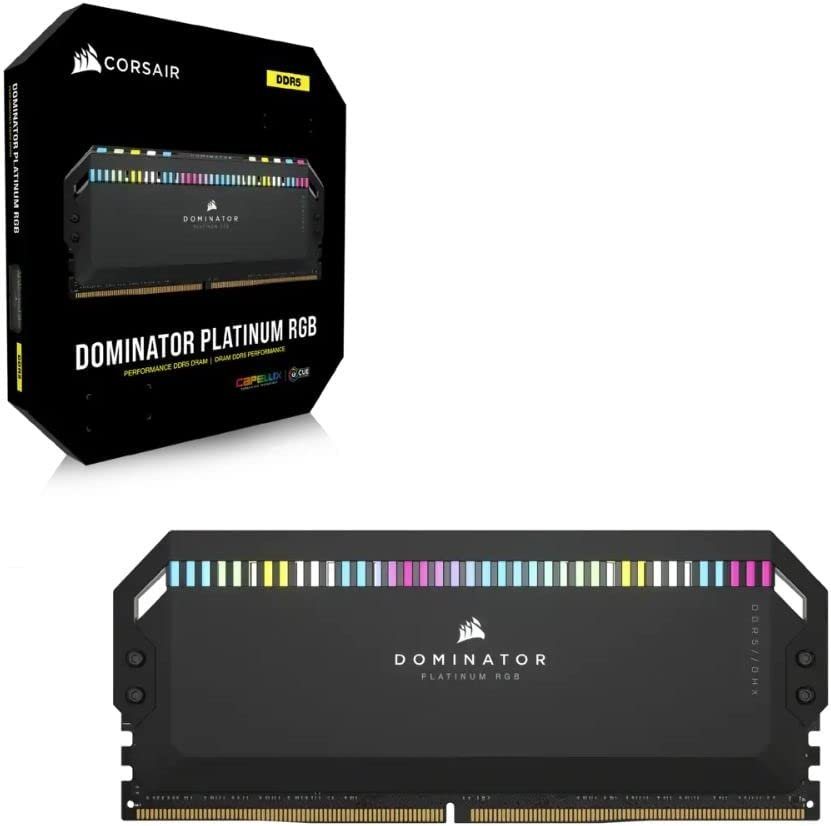 Corsair DOMINATOR PLATINUM RGB DDR5 6400MT/s 32GB (2x16GB) Arbeitsspeicher (RGB Beleuchtung ICUE, Intel optimiert) von Corsair