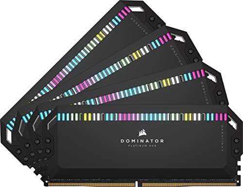 Corsair DOMINATOR PLATINUM RGB DDR5 RAM 64GB (4x16GB) 6400MHz CL32 Intel XMP iCUE Kompatibel Computer Speicher - Schwarz (CMT64GX5M4B6400C32) von Corsair