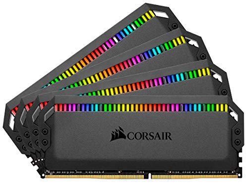 Corsair Dominator Platinum RGB 128 GB (4 x 32 GB) DDR4 3200 (PC4-25600) C16 1,35 V Desktop-Speicher – Schwarz von Corsair