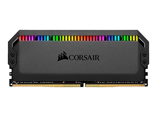 Corsair Dominator Platinum RGB 64GB (2x32GB) DDR4 3200 (PC4-28800) C16 1.35V AMD Optimised Memory - Black, CMT64GX4M2E3200C16, schwarz von Corsair