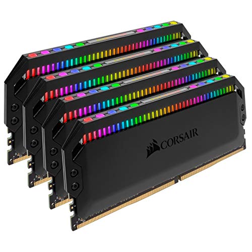 Corsair Dominator Platinum RGB 64GB (4x16GB) DDR4 3600 (PC4-28800) C18 1.35V AMD Optimized Memory – Schwarz von Corsair