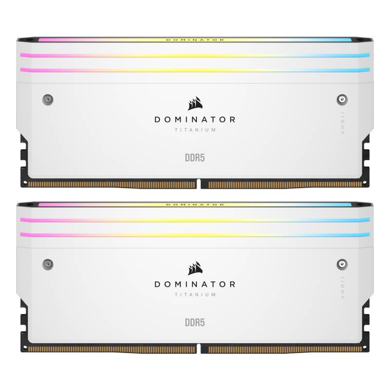 Corsair Dominator Titanium Weiß 96GB (2x48GB) DDR5-6600 XMP Arbeitsspeicher, CL32, 1.4V von Corsair