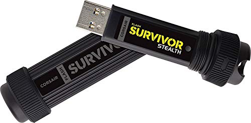Corsair Flash Survivor Stealth v2 128GB USB-Speicherstick (USB 3.0, robust, wasserabweisend) schwarz von Corsair