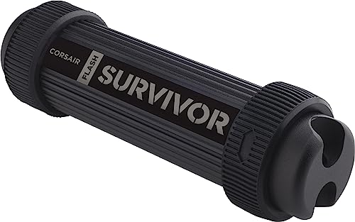 Corsair Flash Survivor Stealth v2 32GB USB-Speicherstick (USB 3.0, robust, wasserabweisend) schwarz von Corsair