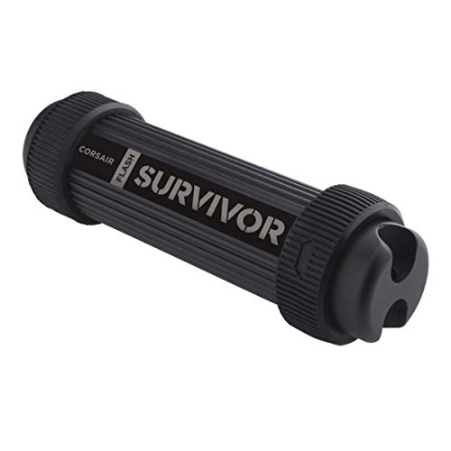 Corsair Flash Survivor Stealth v2 64GB USB-Speicherstick (USB 3.0, robust, wasserabweisend) schwarz von Corsair