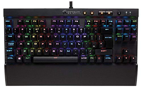 Corsair Gaming CH-9110014-ES K65 RGB Rapidfire Cherry MX Speed Performance Multi-Colour RGB Beleuchtung 10 Keyless (TKL) Mechanische Gaming Tastatur DE, Schwarz, Spanische Variante von Corsair