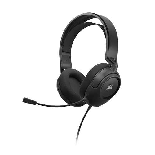 Corsair HS35 Stereo Leichtgewicht Multiplatform Wired-Gaming-Headset - Abnehmbares Unidirektionales Mikrofon - Neodym-Treiber - PC, PS5, PS4, Xbox, Nintendo Switch, Mobile - Carbon von Corsair