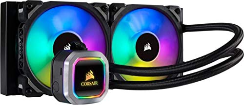 Corsair Hydro 100i RGB Platinum SE, Hydro-Serie, 240-mm-Kühler (zwei LL120-RGB-PWM-Lüfter, erweiterte RGB-Beleuchtung und Lüftersteuerung mit Software) Flüssiger CPU-Kühler - Weiß von Corsair