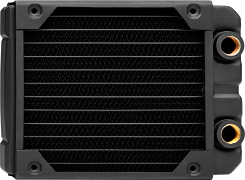 Corsair Hydro X Series, XR5 120 mm Radiator (Einzelne 120-mm-Lüfterbefestigungen, Einfache Installation, Hochwertige Polyurethan-Beschichtung, Integrierte Schraubenführungen) Schwarz von Corsair