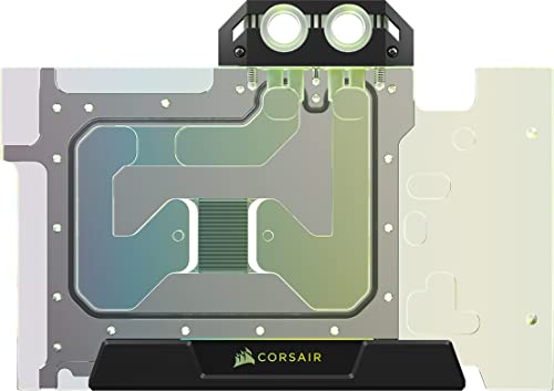 Corsair Hydro X Series XG5 RGB 3090 Ti Founders Edition GPU-Wasserkühler – Für NVIDIA GeForce RTX 3090 Ti FE (Vernickelte Kupferkühlplatte, Oberseite mit Sichtfenster) Schwarz von Corsair