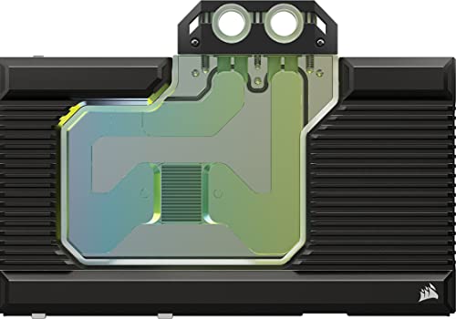 Corsair Hydro X Series XG7 RGB 3090 Ti Founders Edition GPU-Wasserkühler – Für NVIDIA GeForce RTX 3090 Ti FE (Vernickelte Kupferkühlplatte, Oberseite mit Sichtfenster) Schwarz von Corsair