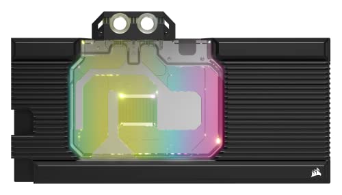 Corsair Hydro X Series XG7 RGB 3090 Ti Strix/TUF GPU-Wasserkühler – Für ASUS ROG Strix und TUF Gaming GeForce RTX 3090 Ti (CNC-gefräste Vernickelte Kupferkühlplatte, Standard-G1/4-Gewinde) Schwarz von Corsair