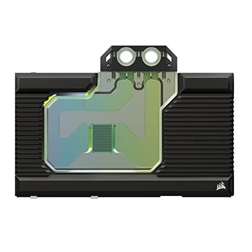 Corsair Hydro X Series XG7 RGB 4090 Founders Edition GPU-Wasserkühler – Für NVIDIA GeForce RTX 4090 FE – GPU-Wasserkühler aus Kupfer - Schwarz von Corsair