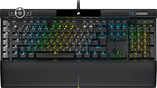Corsair K100 RGB Optical-Mechanical Gaming Keyboard (CORSAIR OPX Optical Keyswitches: Hyper-Fast & Linear, Per-Key Backlighting, Leatherette Palm Rest, Elgato Corsair K100 RGB Optical-Mechanical Gaming Keyboard (CORSAIR OPX Optical Keyswitches: Hyper-Fast & Linear, Per-Key Backlighting, Leatherette Palm Rest, Elgato von Corsair
