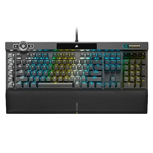 Corsair K100 optische mechanische RGB-Gaming-Tastatur OPX optische mechanische RGB-Tastenschalter - AXON HyperProcessing-Technologie für 4X schnelleren Durchsatz - Englische Tastatur Corsair K100 optische mechanische RGB-Gaming-Tastatur OPX optische mechanische RGB-Tastenschalter - AXON HyperProcessing-Technologie für 4X schnelleren Durchsatz - Englische Tastatur von Corsair