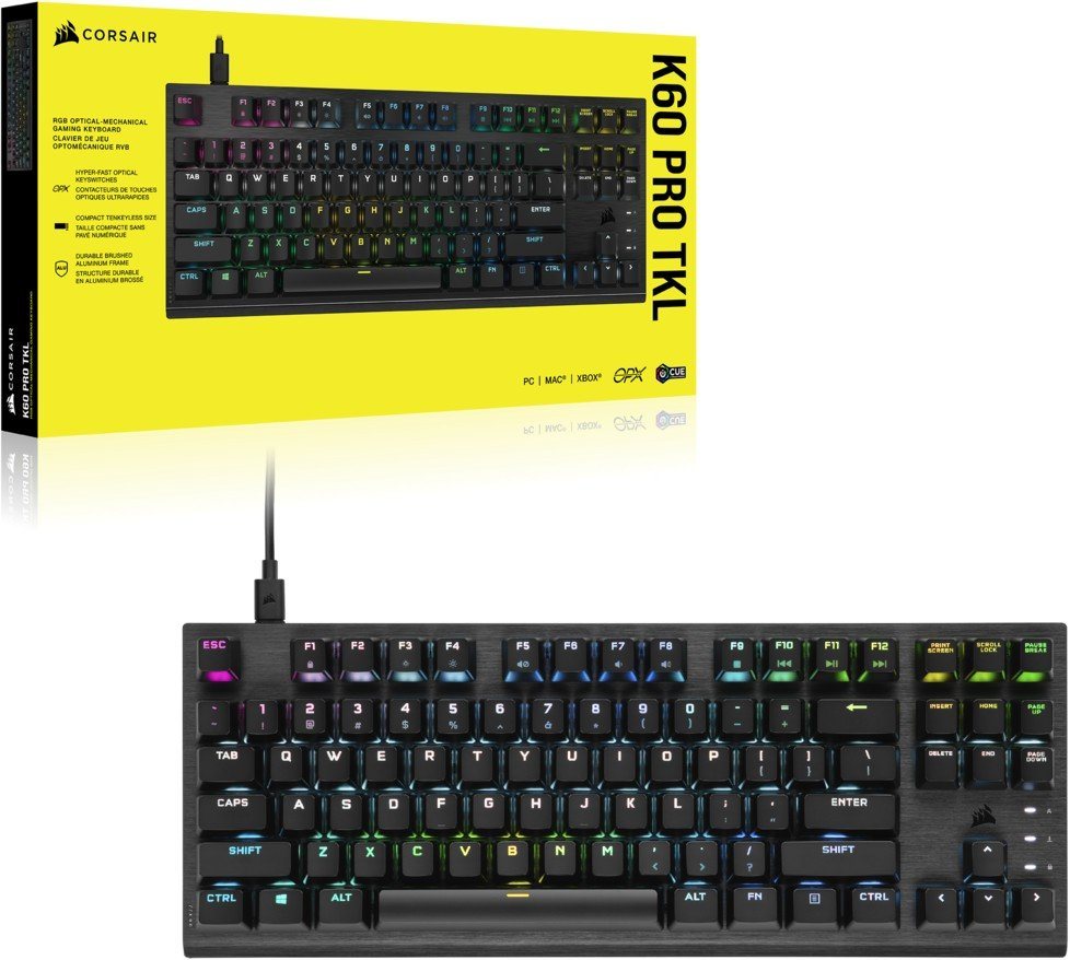 Corsair K60 PRO TKL RGB Optical-Mechanical Gaming-Tastatur Corsair K60 PRO TKL RGB Optical-Mechanical Gaming-Tastatur von Corsair