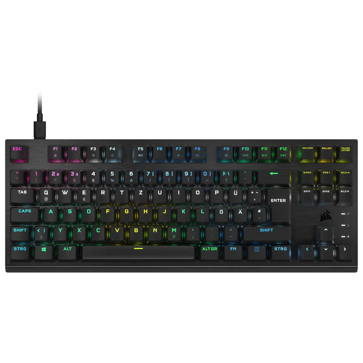Corsair K60 PRO TKL RGB Optisch-mechanische Tenkeyless- Gaming-Tastatur – CORSAIR OPX-Tastenschalter(DE) von Corsair