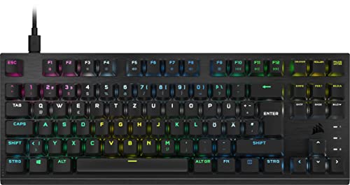 Corsair K60 PRO TKL RGB Tenkeyless Optisch-Mechanische Kabelgebundene Gaming-Tastatur - OPX Linear-Schalter - Polycarbonat-Tastenkappen - iCUE-Kompatibel - QWERTZ DE - PC, Mac, Xbox - Schwarz Corsair K60 PRO TKL RGB Tenkeyless Optisch-Mechanische Kabelgebundene Gaming-Tastatur - OPX Linear-Schalter - Polycarbonat-Tastenkappen - iCUE-Kompatibel - QWERTZ DE - PC, Mac, Xbox - Schwarz von Corsair