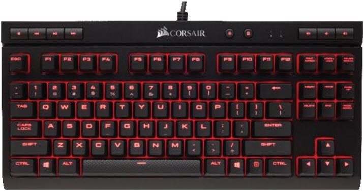 Corsair K63 Mechanische Gaming Tastatur (Cherry MX red, Qwertz) schwarz von Corsair