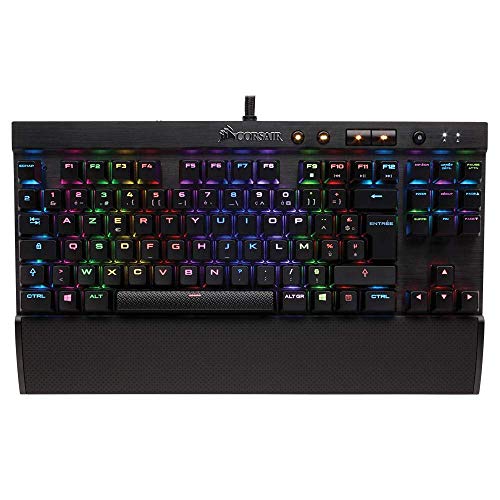 Corsair K65 RGB Rapidfire Tastatur USB AZERTY Französisch Schwarz - Tastaturen (Verkabelt, USB, Mechanischer Switch, AZERTY, RGB-LED, Schwarz) von Corsair