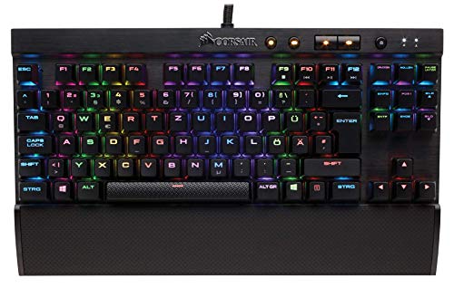 Corsair K65 Rapidfire Mechanische Gaming Tastatur (Cherry MX Speed: Schnell und Hochpräzise, Multi-Color RGB Beleuchtung, Qwertz) schwarz von Corsair