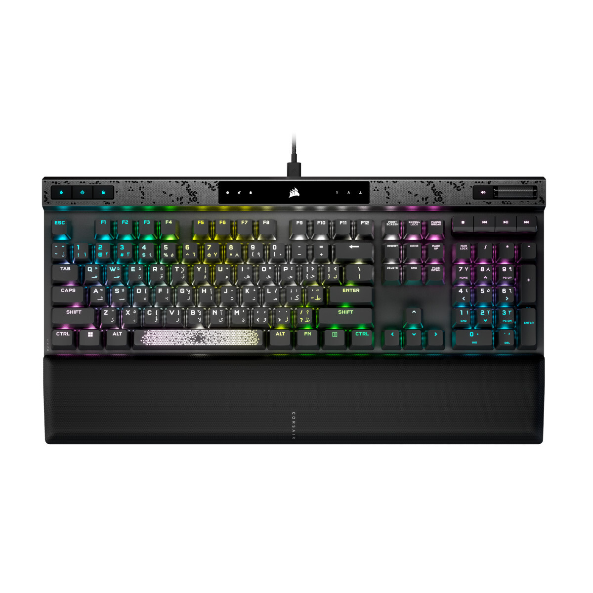 Corsair K70 MAX RGB Gaming Tastatur - Magnetisch-mechanische RGB Gaming-Tastatur, anpassbare Betätigung, stahlgrau von Corsair