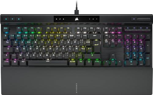 Corsair K70 PRO RGB Gaming-Tastatur, optisch-mechanisch, OPX, Linearschalter, PBT-Doppelspritzung, 8.000 Hz Fragerate – AZERTY BE – Schwarz von Corsair