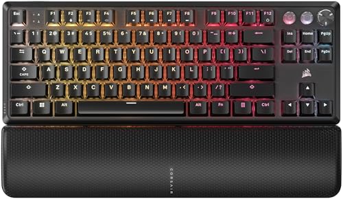 Corsair K70 PRO TKL RGB Magnetisch-Mechanisch verkabelte Gaming-Tastatur – Vorgeschmierte MGX Hyperdrive Switches – Hall-Effect-Rapid Trigger – 8000 Hz Hyper-Polling – QWERTY NA – Schwarz von Corsair