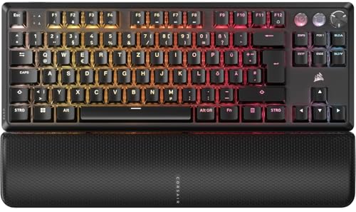 CORSAIR K70 PRO TKL RGB Mechanische Kabelgebundene Gaming-Tastatur – Geschmierte Hall-Effekt MGX Hyperdrive Einstellbare Schalter, Gleichzeitiger SOCD und Rapid Trigger, 8000Hz, QWERTZ – Schwarz CORSAIR K70 PRO TKL RGB Mechanische Kabelgebundene Gaming-Tastatur – Geschmierte Hall-Effekt MGX Hyperdrive Einstellbare Schalter, Gleichzeitiger SOCD und Rapid Trigger, 8000Hz, QWERTZ – Schwarz von Corsair