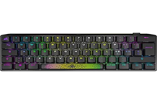 Corsair K70 Pro Mini Wireless RGB 60% Mechanische Gaming-Tastatur - Cherry MX Red Schalter - Keycaps PBT - Kompatibel mit iCUE - PC, Mac, PS5, PS4, Xbox - QWERTY IT - Schwarz von Corsair