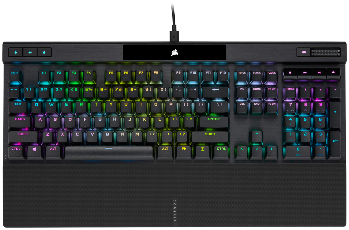Corsair K70 RGB PRO Mechanische Gaming-Tastatur, DE-Layout RGB-LED-Hintergrundbeleuchtung, CHERRY MX Red-Tastenschalter, Schwarz von Corsair