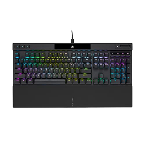 Corsair K70 RGB PRO kabelgebundene mechanische Gaming-Tastatur (Cherry MX RGB-Geschwindigkeitsschalter: linear und schnell, 8.000 Hz Hyper-Polling, PBT Double-Shot Pro Tastenkappen, NA,Schwarz von Corsair