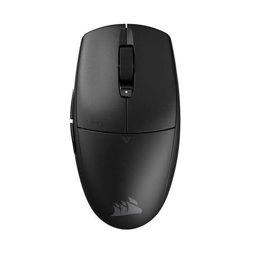 Corsair M55 Wireless Leichte FPS-Gaming-Maus – 2,4GHz & Bluetooth – 24.000 DPI – Langlebige Lebensdauer der Batterie – Sechs Programmierbare Schaltflächen – Texturierte Seitengriffe – Schwarz von Corsair