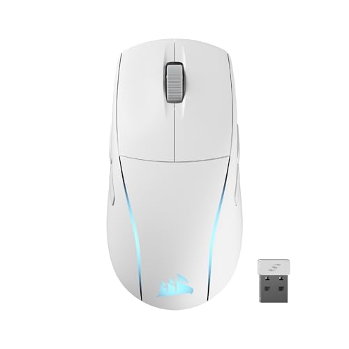 Corsair M75 Wireless RGB Leichte FPS Gaming-Maus – 26.000 DPI – Austauschbare Seitentasten – iCUE-Kompatibel – PC – Weiß Corsair M75 Wireless RGB Leichte FPS Gaming-Maus – 26.000 DPI – Austauschbare Seitentasten – iCUE-Kompatibel – PC – Weiß von Corsair