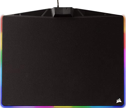 Corsair MM800C Polaris RGB Gaming Mauspad (Medium, RGB 15 Zonen Beleuchtung, Stoffoberfläche) schwarz von Corsair