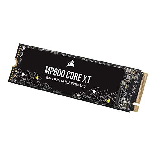 Corsair MP600 CORE XT 1TB PCIe Gen4 x4 NVMe M.2 SSD – QLC NAND Mit Hoher Dichte - M.2 2280 - DirectStorage-Kompatibel - Bis zu 5.000 MB/s - Ideal Für PCIe 4.0-Notebooks Und Desktops - Schwarz von Corsair