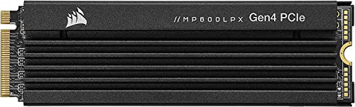 Corsair MP600 PRO LPX 2TB M.2 NVMe PCIe x4 Gen4 SSD - Optimiert für PS5 (Bis zu 7,100MB/sec Sequenzielle Lesegeschwindigkeit, 6,800MB/sec Sequenzielle Schreibgeschwindigkeit) Schwarz von Corsair