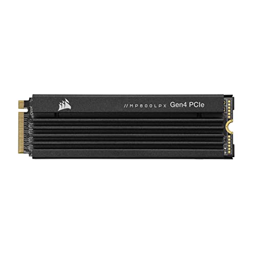 Corsair MP600 PRO LPX 500GB M.2 NVMe PCIe x4 Gen4 SSD - Optimiert für PS5 (Bis zu 7,100MB/sec Sequenzielle Lesegeschwindigkeit, 6,800MB/sec Sequenzielle Schreibgeschwindigkeit) Schwarz von Corsair