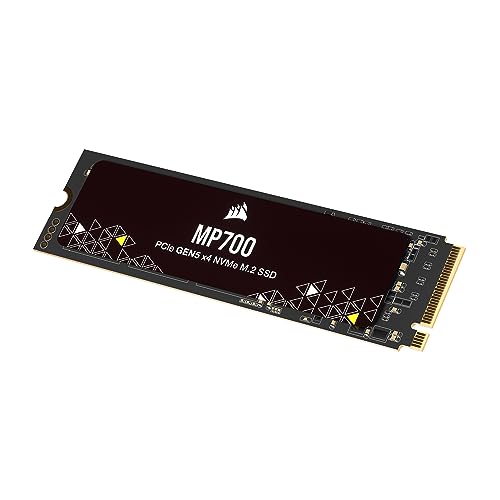 Corsair MP700 1TB PCIe Gen5 x4 NVMe 2.0 M.2 SSD - High-Density TLC NAND - M.2 2280 - DirectStorage-Kompatibel - Bis zu 10.000MB/sec - PCIe Gen4 & Gen3 Abwärtskompatibel - Schwarz von Corsair